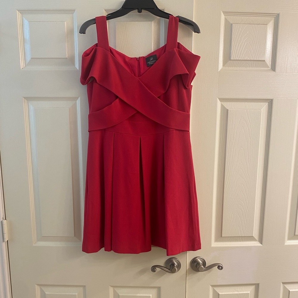 Fuschia Adrianna Papell cocktail dress size 10